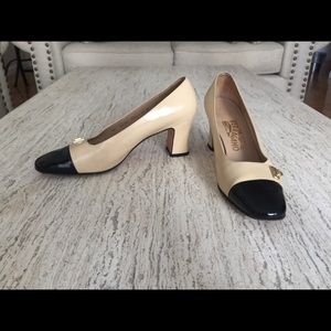Vintage Ferragamo Cap Toe Pumps - 7.5